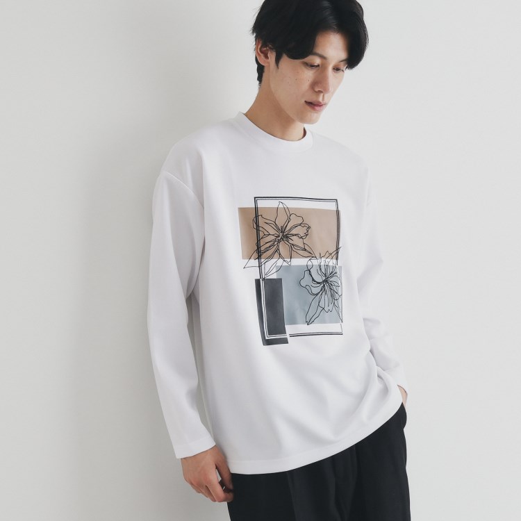 ザ ショップ ティーケー（メンズ）(THE SHOP TK(Men))のステッチワークグラフィックTシャツ Ｔシャツ