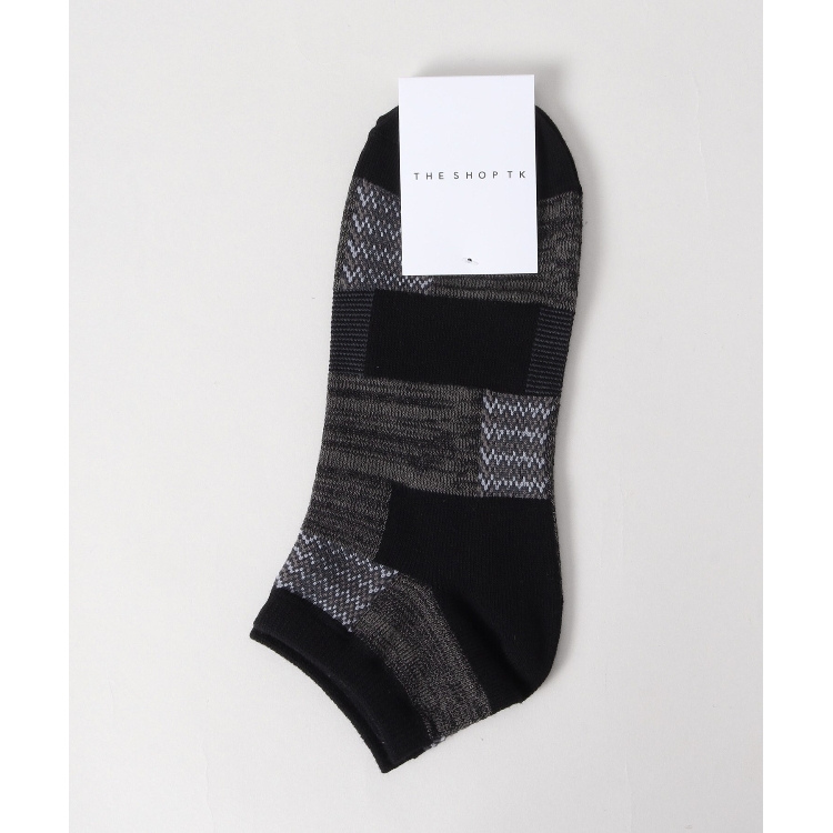 ザ ショップ ティーケー（メンズ）(THE SHOP TK(Men))のパッチワーク柄ショートSOX ソックス