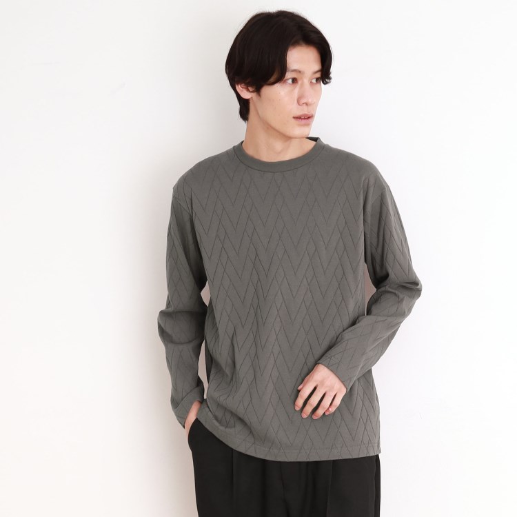 ザ ショップ ティーケー（メンズ）(THE SHOP TK(Men))のジオメトリックリンクス長袖Tシャツ ON／OFF兼用 Ｔシャツ