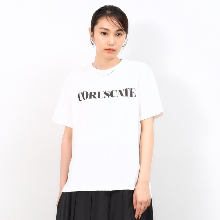 オペークドットクリップ(OPAQUE.CLIP)のサイドスリットロゴTシャツ【洗濯機洗い可】 Ｔシャツ