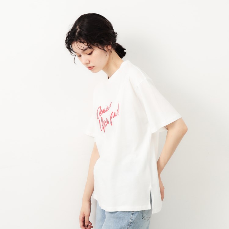 オペークドットクリップ(OPAQUE.CLIP)のリラクシープリントロゴTシャツ【洗濯機洗い可】 Ｔシャツ