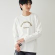 オペークドットクリップ(OPAQUE.CLIP)の《STORY掲載》ロゴプリントロングTシャツ【洗濯機洗い可】 ホワイト(001)