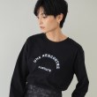 オペークドットクリップ(OPAQUE.CLIP)の《STORY掲載》ロゴプリントロングTシャツ【洗濯機洗い可】 ブラック(019)