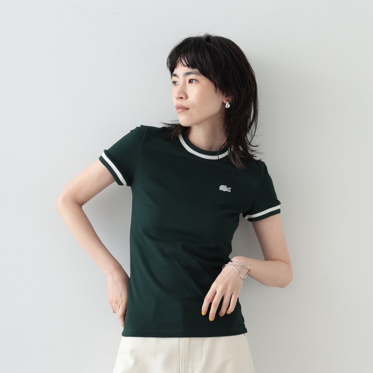 ギャレスト(GALLEST)の【LACOSTE】スリムフィットリブ衿Tシャツ Ｔシャツ