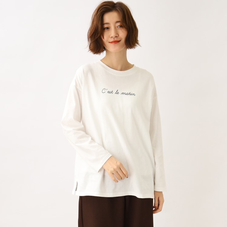 グローブ(grove)の◆程よくゆったりロゴプリントロンTシャツ カットソー