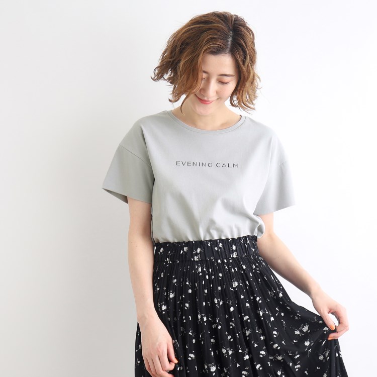 グローブ(grove)の＜接触冷感／UVカット／ご自宅で洗える＞袖フォルムプリントTシャツ Ｔシャツ