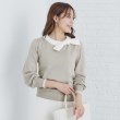 インデックス(index)の《6color/XS-LLsize》リボン取り外し2WAY フェザーリボンニット【洗濯機洗い可】 グレージュ(850)