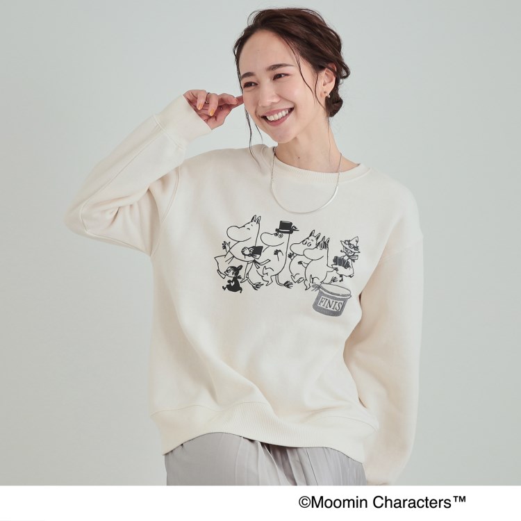 シューラルー(SHOO・LA・RUE)の【MOOMIN】【SHOO WARM】裏起毛プリントスウェット スウェット・トレーナー