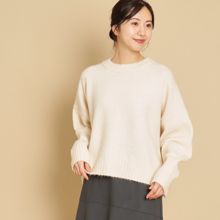 デッサン(レディース)(Dessin(Ladies))の【選べる5色展開・洗える】ショート丈ワイドクルーネックニット（XS～L） ニット/セーター