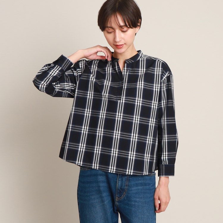 デッサン(レディース)(Dessin(Ladies))の【洗える】クロップド丈スキッパーシャツ＜XS～L＞ シャツ・ブラウス