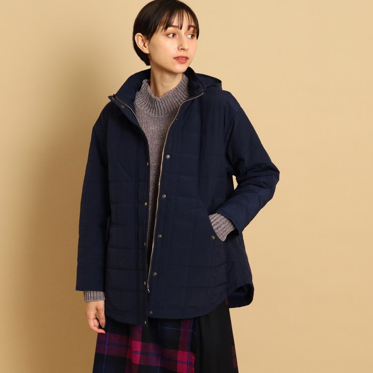 デッサン(レディース)(Dessin(Ladies))の【春まで活躍・セットアップ】キルトフーデッドジャケット（S～L） ブルゾン/ジャンバー