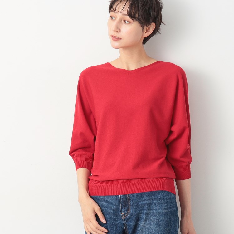 デッサン(レディース)(Dessin(Ladies))の【洗える】後ろボタンニットプルオーバー（XS～L）