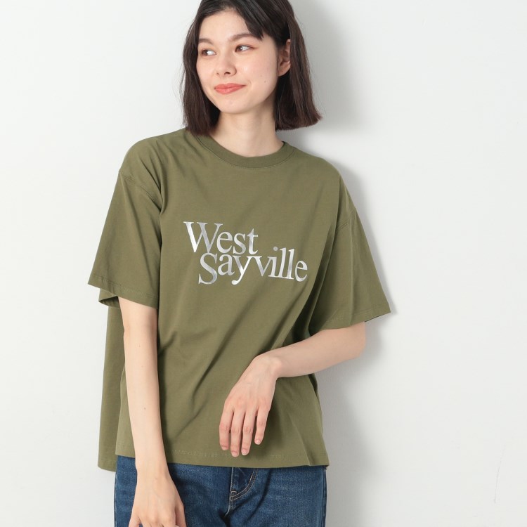 デッサン(レディース)(Dessin(Ladies))の箔ロゴプリント半袖Tシャツ（XS～L） Ｔシャツ