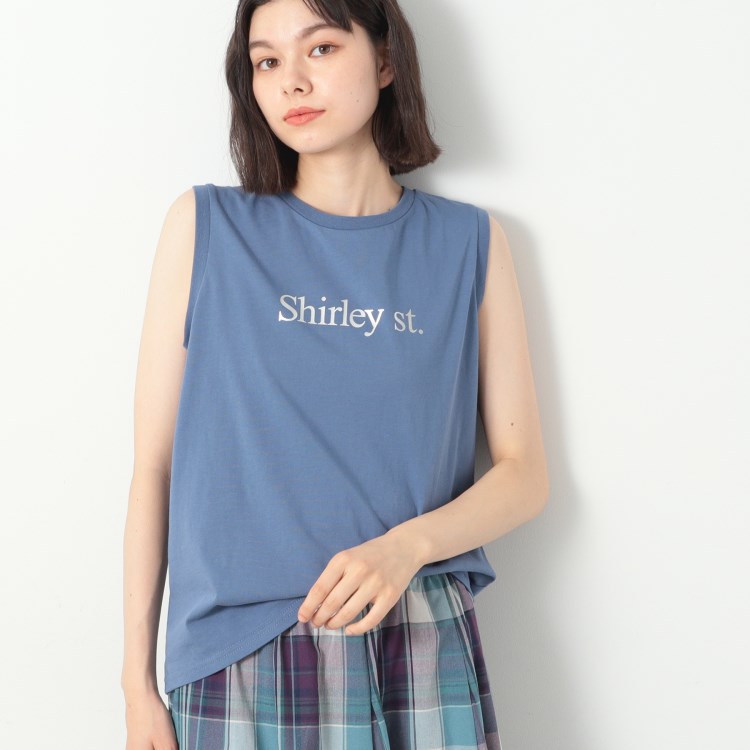 デッサン(レディース)(Dessin(Ladies))の箔ロゴプリントスリーブレスTシャツ（XS～L） Ｔシャツ