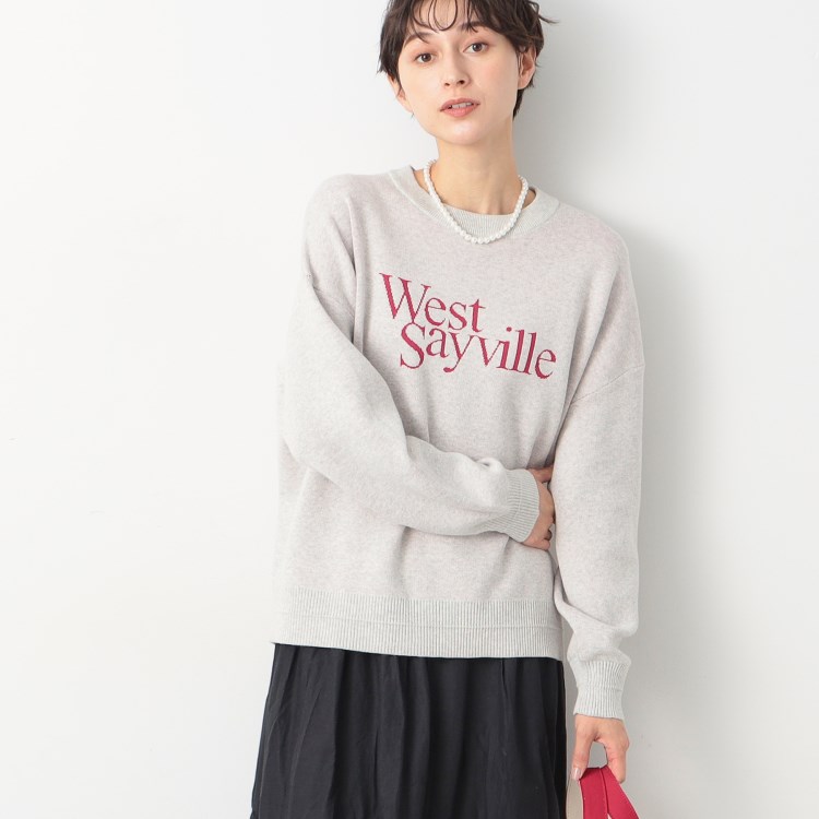 デッサン(レディース)(Dessin(Ladies))の【洗える】ロゴジャカードニット（XS～L）