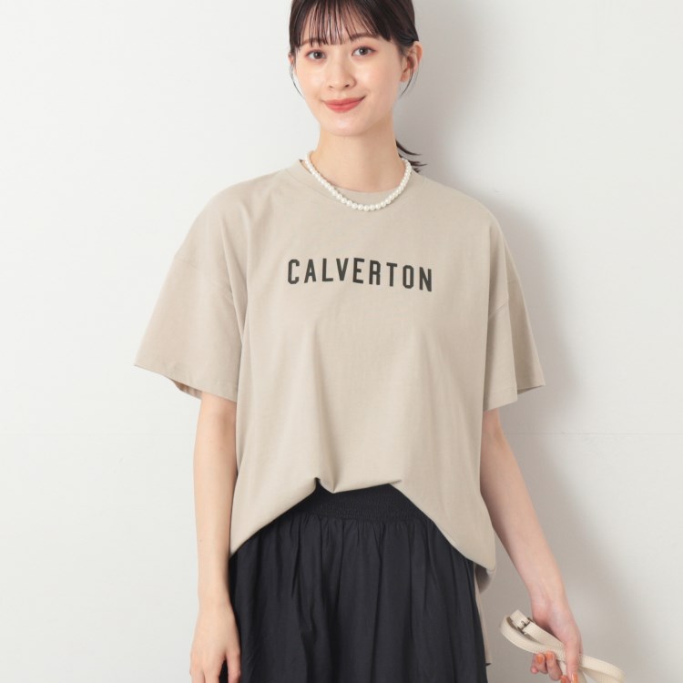 デッサン(レディース)(Dessin(Ladies))の【洗える】箔プリントチュニックTシャツ（XS～L）