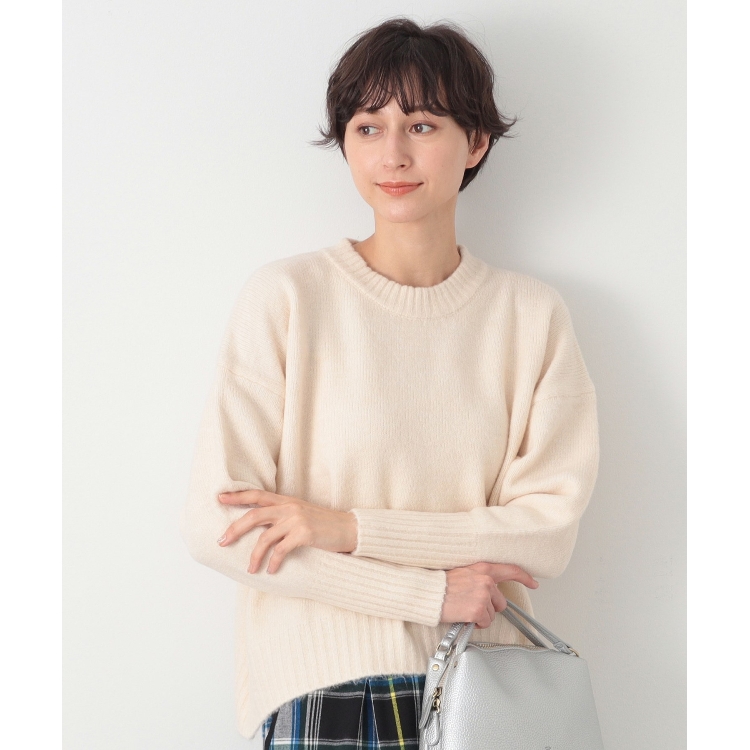 デッサン(レディース)(Dessin(Ladies))の【洗える】ショート丈ワイドクルーネックニット（XS～L） ニット/セーター