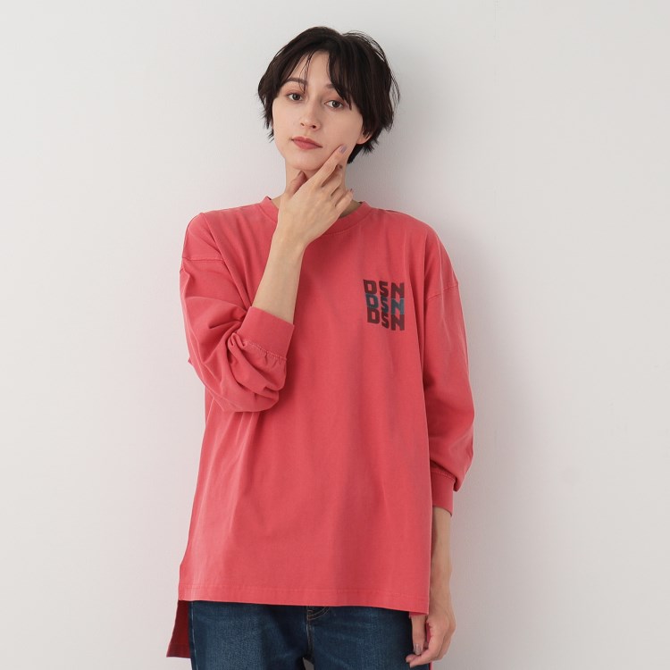 デッサン(レディース)(Dessin(Ladies))の【ピグメント染め】ルーズシルエットロンT Ｔシャツ