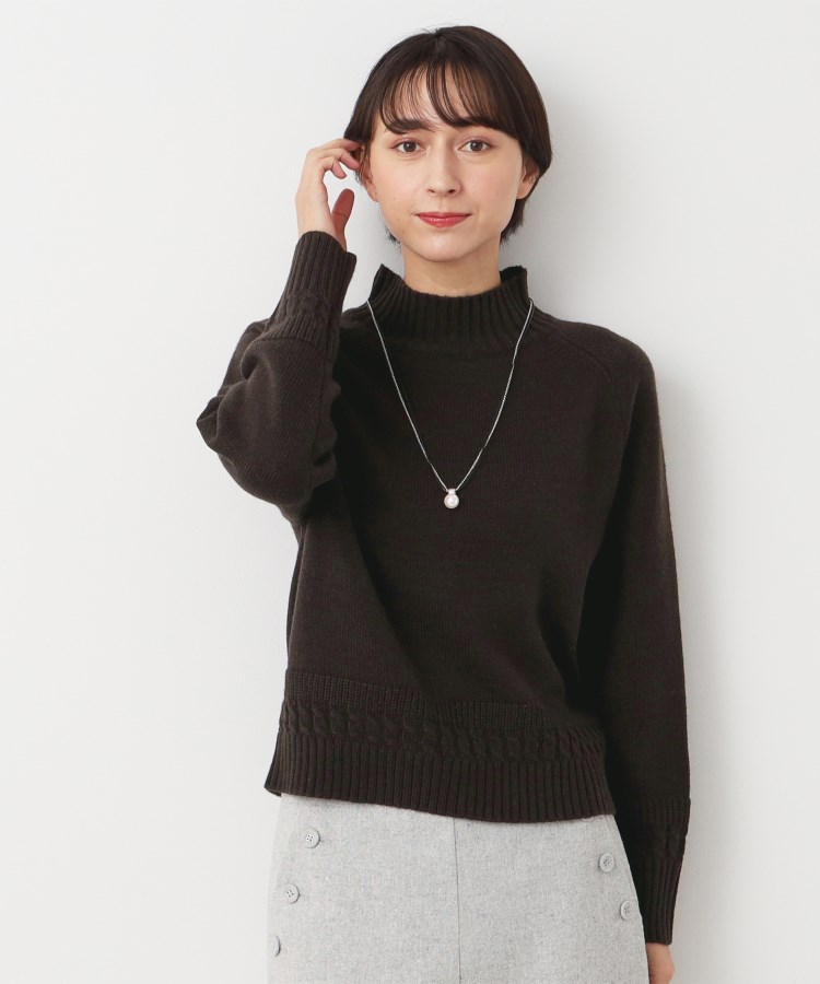 デッサン(レディース)(Dessin(Ladies))の【洗える】ハイネッククロップドニット（XS～L）18