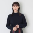 デッサン(レディース)(Dessin(Ladies))の【洗える】ハイネッククロップドニット（XS～L） ネイビー(094)