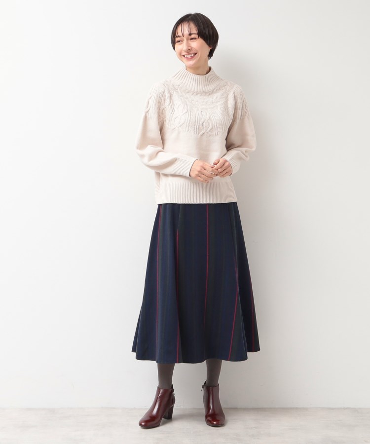 デッサン(レディース)(Dessin(Ladies))の【洗える】起毛チェック切替フレアースカート（XS～L）19