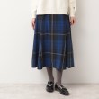 デッサン(レディース)(Dessin(Ladies))の【洗える】起毛チェック切替フレアースカート（XS～L） ブルー(293)