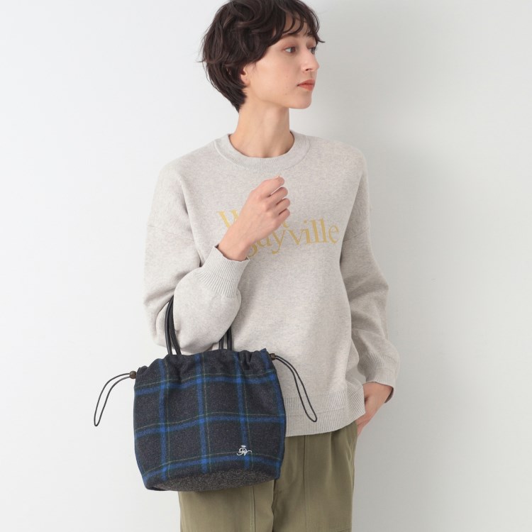 デッサン(レディース)(Dessin(Ladies))の2WAYチェックドロストリングトート ショルダーバッグ