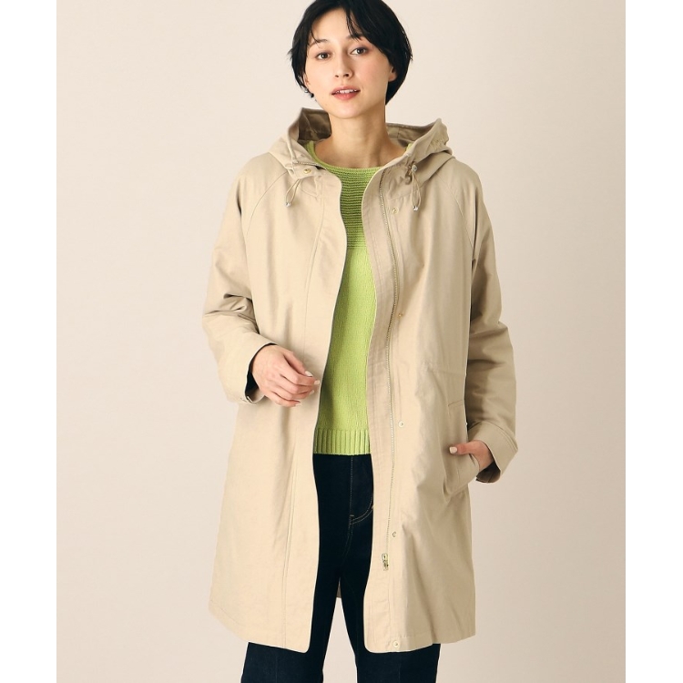 デッサン(レディース)(Dessin(Ladies))の【チェック柄ライナー付き・洗える】フーデッドコート（S～L） フーデットコート