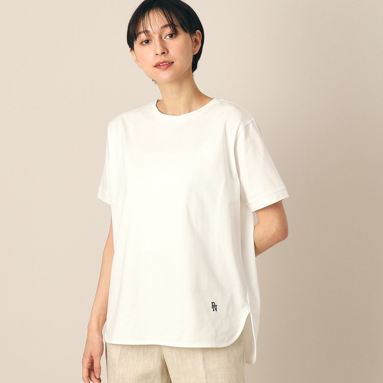 デッサン(レディース)(Dessin(Ladies))の【レイヤード・一枚着】シャツテールTシャツ（XS～L） Ｔシャツ