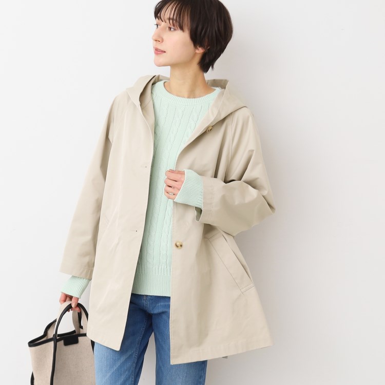 デッサン(レディース)(Dessin(Ladies))の【洗える】フーデッドハーフコート（S～L） フーデットコート