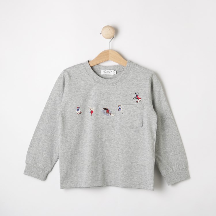 デッサン(キッズ)(Dessin(Kids))の【リンクコーデ】ピープル刺繍ロンT Ｔシャツ