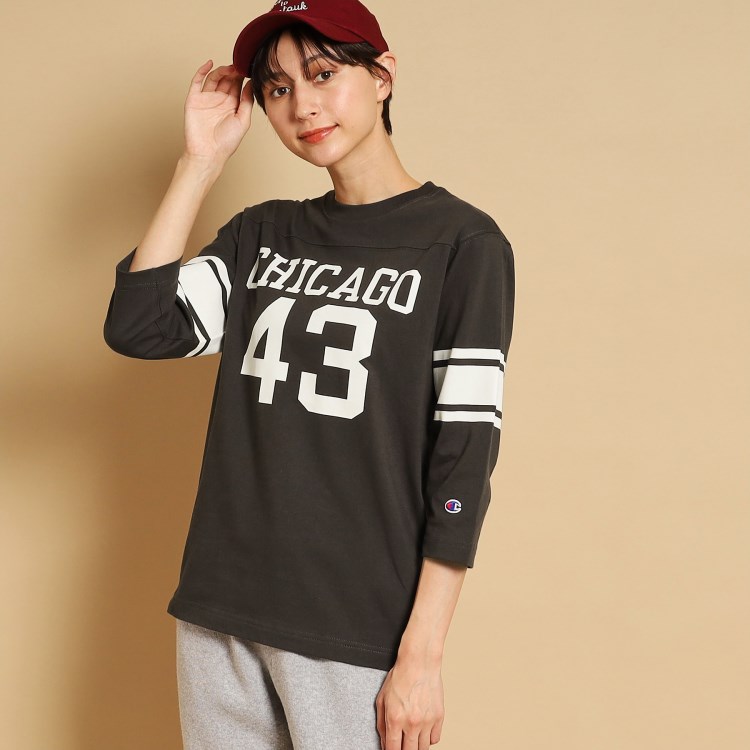 デッサン(レディース)(Dessin(Ladies))のChampion（チャンピオン） カレッジ風プリントロングスリーブTシャツ カットソー