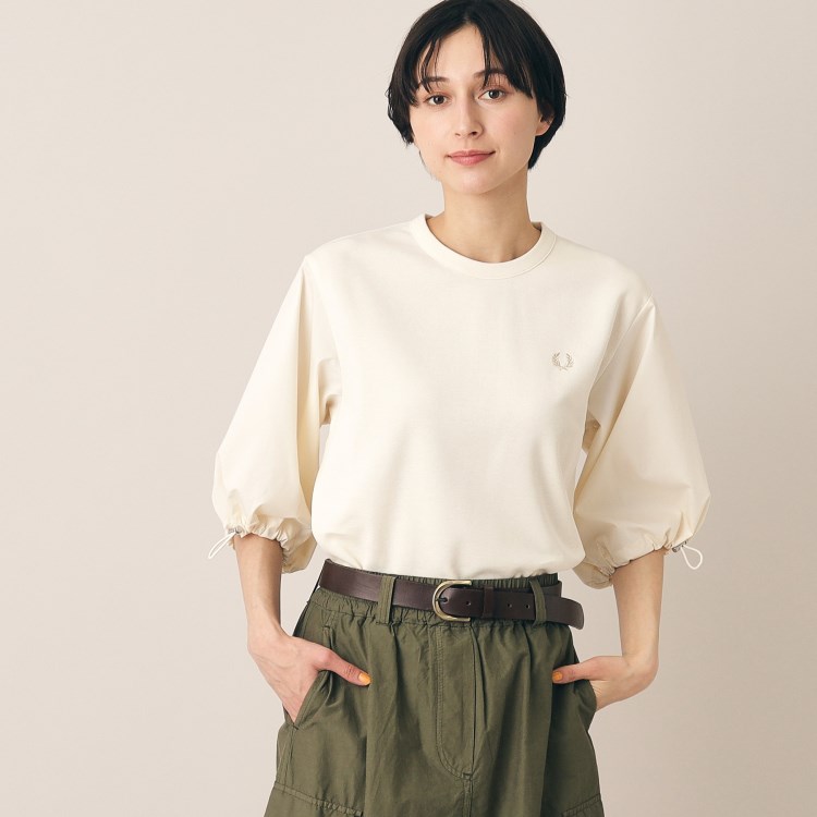 デッサン(レディース)(Dessin(Ladies))の◆FRED PERRY（フレッドペリー）異素材ドッキングTシャツ カットソー