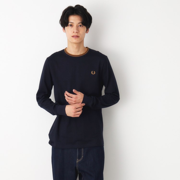 デッサン(メンズ)(Dessin(Men))の◆FRED PERRY（フレッドペリー）クルーネックロングTシャツ カットソー