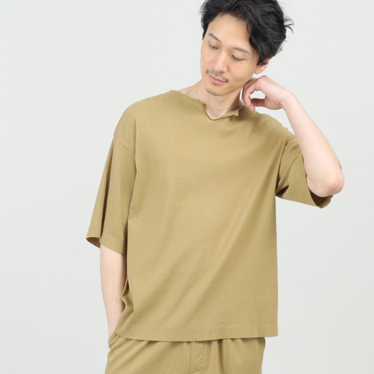 タケオキクチ(TAKEO KIKUCHI)の◆【ビワコットン】キーネックTシャツ by Kazuto Kobayashi トップス(単品)