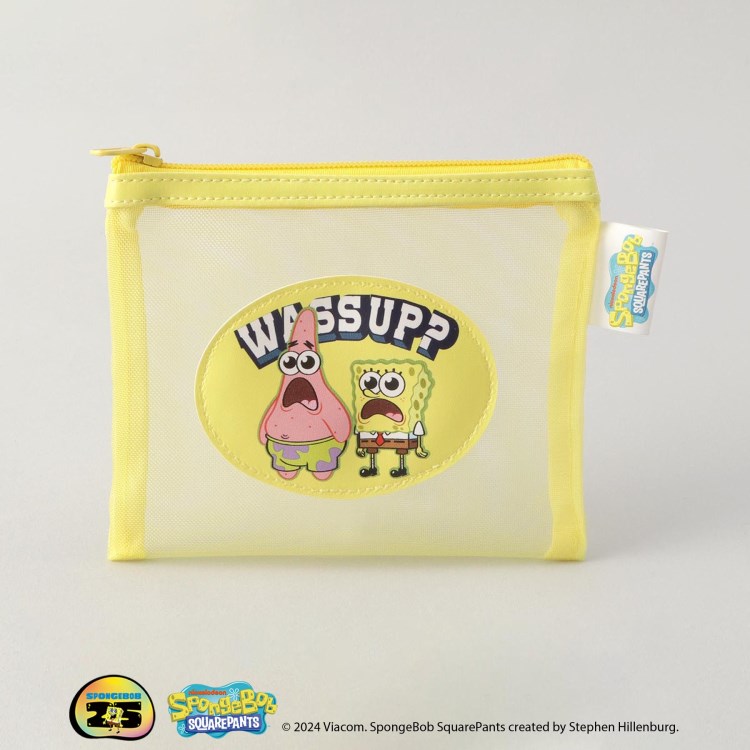 トゥーワントゥーキッチンストア(212 KITCHEN STORE)のメッシュポーチ WASS UP ＜SPONGE BOB スポンジ・ボブ＞ スポットキャラクター