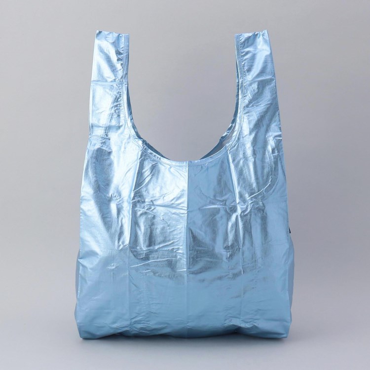 トゥーワントゥーキッチンストア(212 KITCHEN STORE)のSTANDARD BAGGU メタリックライトブルー ＜BAGGU バグゥ＞ ショッピングバッグ