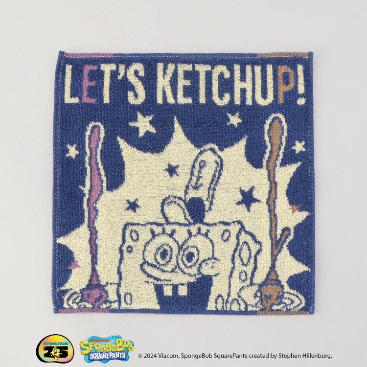 トゥーワントゥーキッチンストア(212 KITCHEN STORE)のミニタオル ケチャップ 25×25cm ＜SPONGE BOB スポンジ・ボブ＞ スポットキャラクター