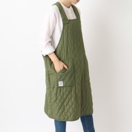 トゥーワントゥーキッチンストア(212 KITCHEN STORE)のキルトカバーオールエプロン OLIVE ＜FABORI ファボリ＞ エプロン・その他ファブリック