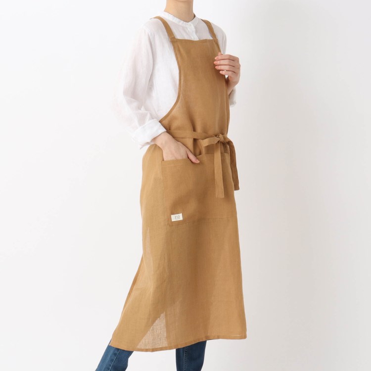 トゥーワントゥーキッチンストア(212 KITCHEN STORE)の◆Thin Linen フルエプロン BR ＜212Kオリジナル＞ エプロン・その他ファブリック