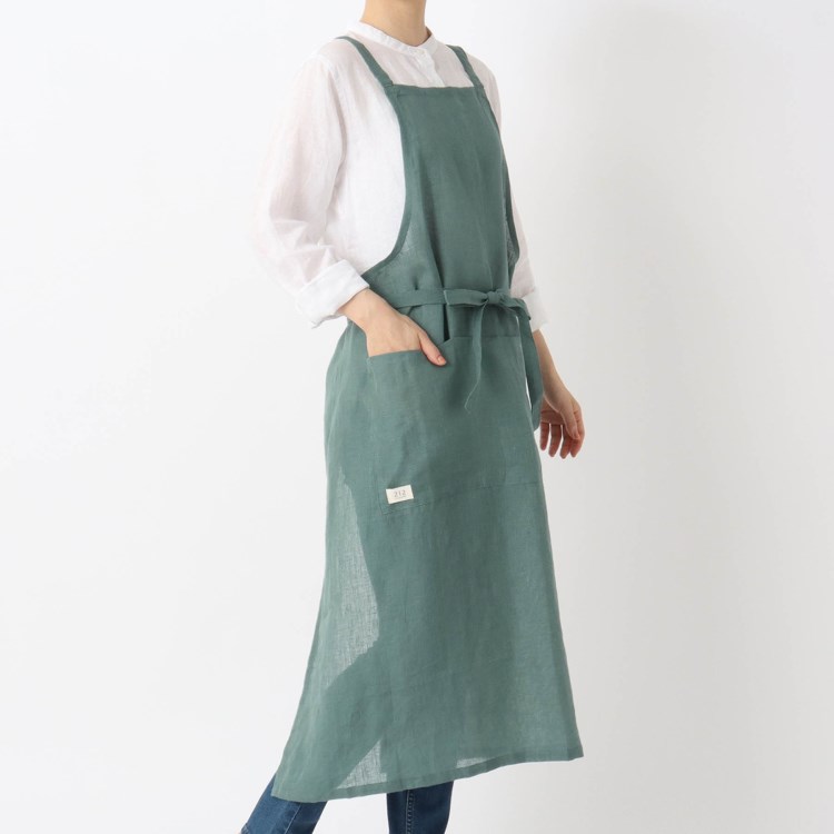 トゥーワントゥーキッチンストア(212 KITCHEN STORE)の◆Thin Linen フルエプロン GR ＜212Kオリジナル＞ エプロン・その他ファブリック