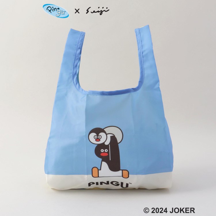 トゥーワントゥーキッチンストア(212 KITCHEN STORE)のエコバッグＳサイズ BL ＜PINGU ピングー＞ ショッピングバッグ