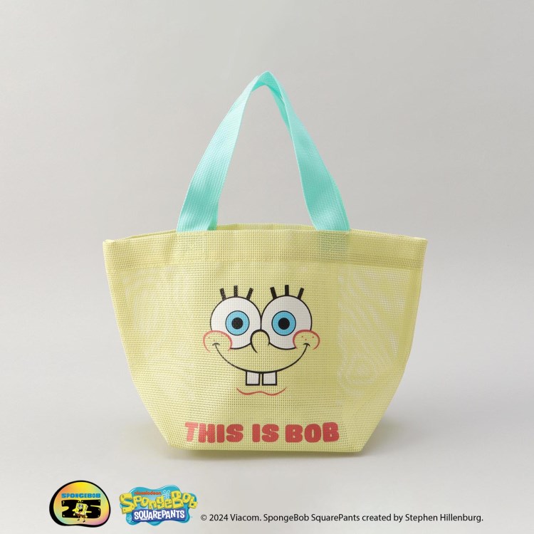 トゥーワントゥーキッチンストア(212 KITCHEN STORE)のメッシュランチバッグYE ＜SPONGE BOB スポンジ・ボブ＞ スポットキャラクター