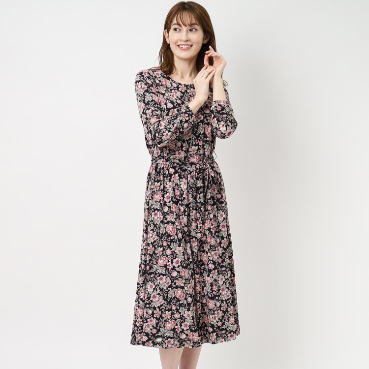 ローラアシュレイ(LAURA ASHLEY)の【WEB限定/洗える】ラムトンガーデン柄 ジャージーワンピース マキシ・ロングワンピース