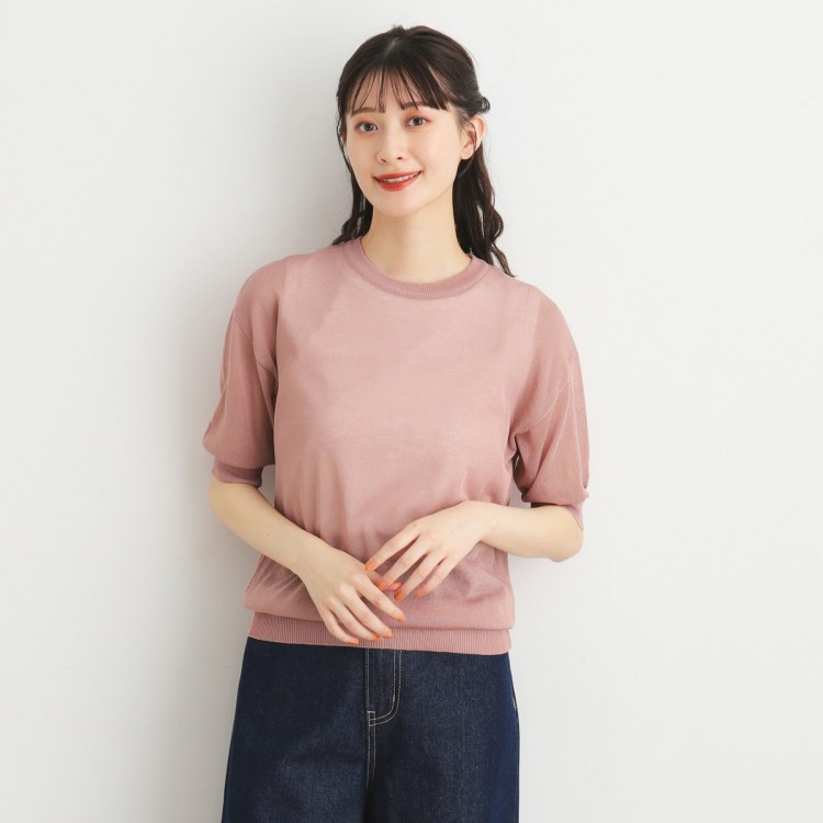 ローラアシュレイ(LAURA ASHLEY)の【接触冷感/シアー/洗える/4color】シアーニット ニット/セーター