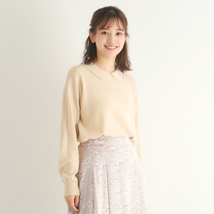 ローラアシュレイ(LAURA ASHLEY)の【4colors／Lサイズあり／コットン混／クレリックデザインあり】プルオーバーニット ニット/セーター