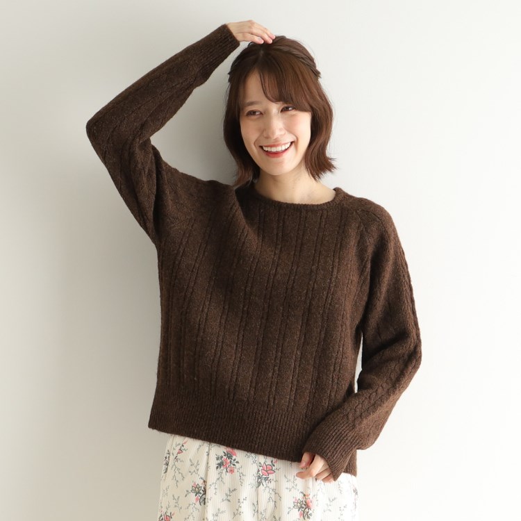 ローラアシュレイ(LAURA ASHLEY)の【モヘヤ混／透かし編み／4colors】プルオーバーニット ニット/セーター