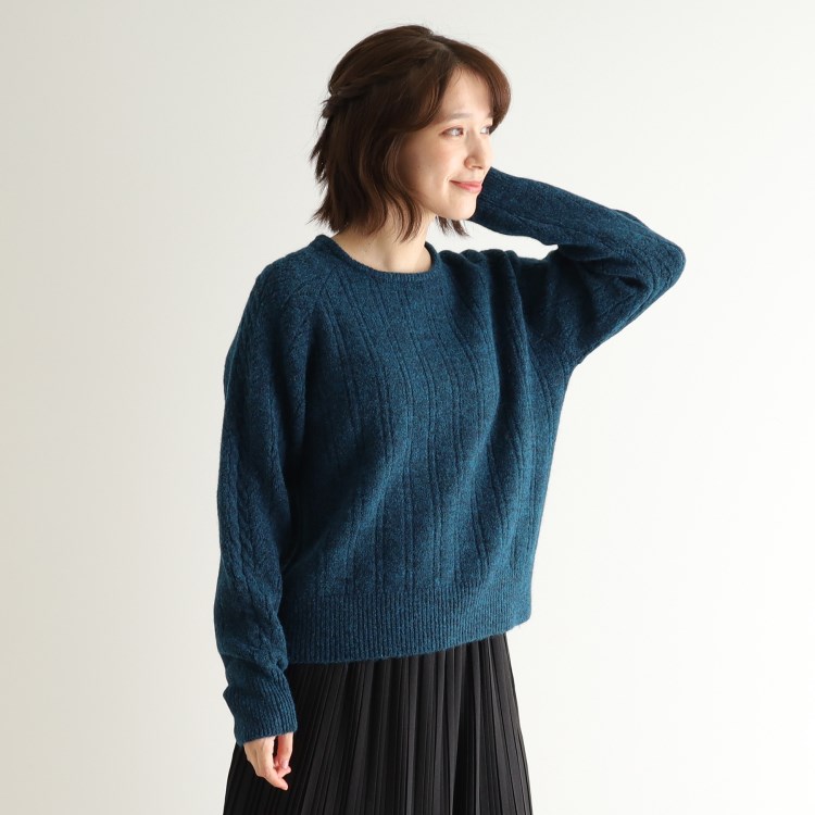 ローラアシュレイ(LAURA ASHLEY)の【モヘヤ混／透かし編み／4colors】プルオーバーニット ニット/セーター