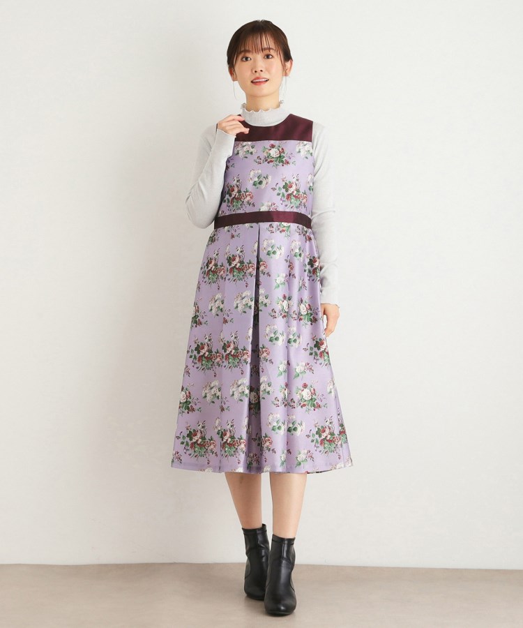 ローラアシュレイ(LAURA ASHLEY)の【慶事・パーティにおすすめ！】ローズモア柄 シャンタンワンピース6