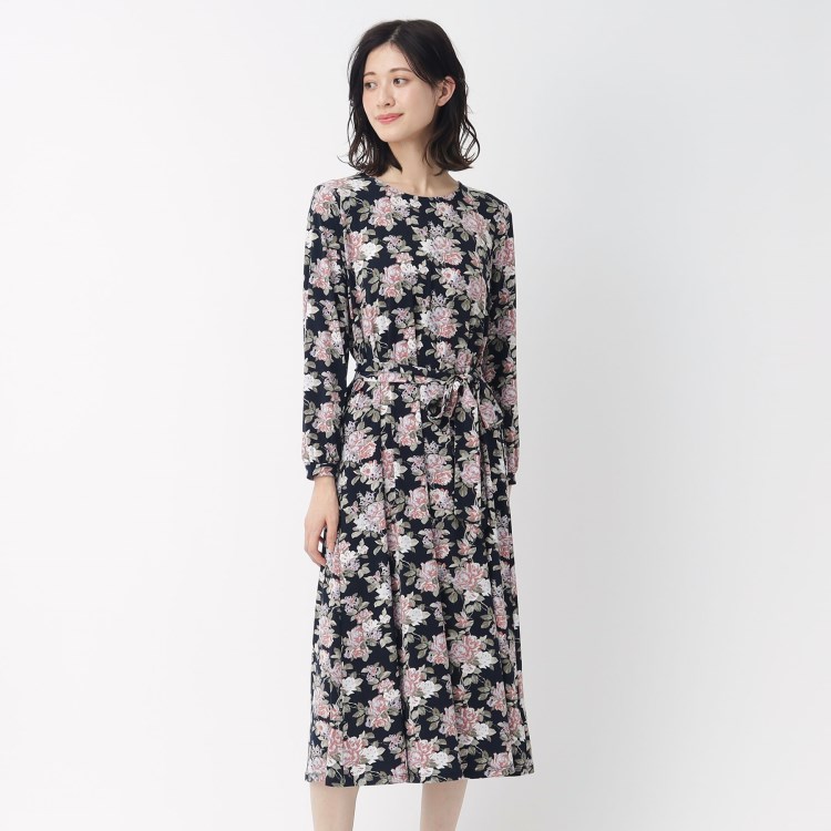 ローラアシュレイ(LAURA ASHLEY)の【人気柄！WEB限定デザイン／洗える／ジャージ素材／同柄アイテムあり】リディア柄ワンピース マキシ・ロングワンピース